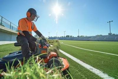 Desbrozadoras para el mantenimiento de pistas deportivas al aire libre