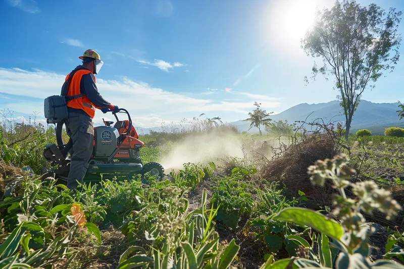 Desbrozadoras para la gestion de residuos vegetales en la agricultura