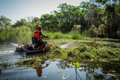 Desbrozadoras y control de plantas acuaticas invasoras