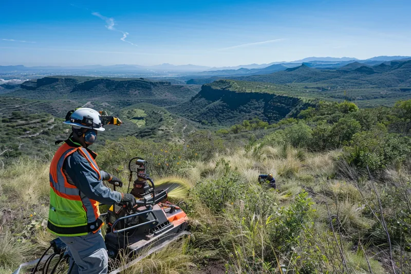 Desbrozadoras y el mantenimiento de zonas de aterrizaje para helicopteros