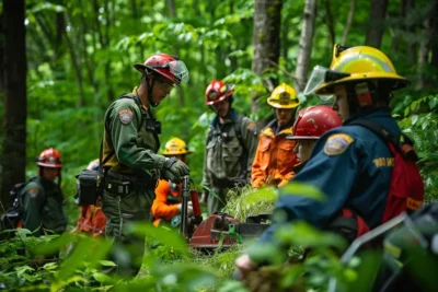 Formacion en el uso de desbrozadoras para brigadas de emergencia y rescate