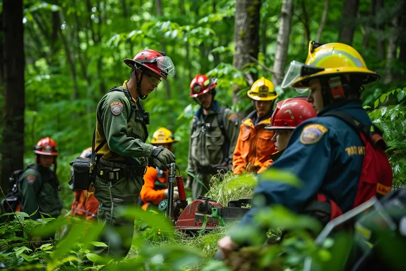 Formacion en el uso de desbrozadoras para brigadas de emergencia y rescate