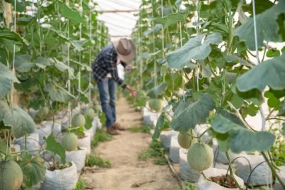 Cultivo de habas en invernadero