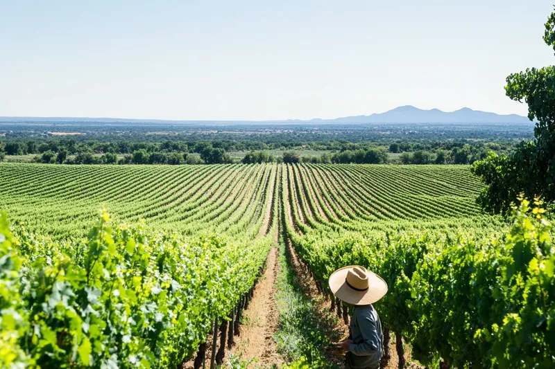 Cultivo de uva para vino